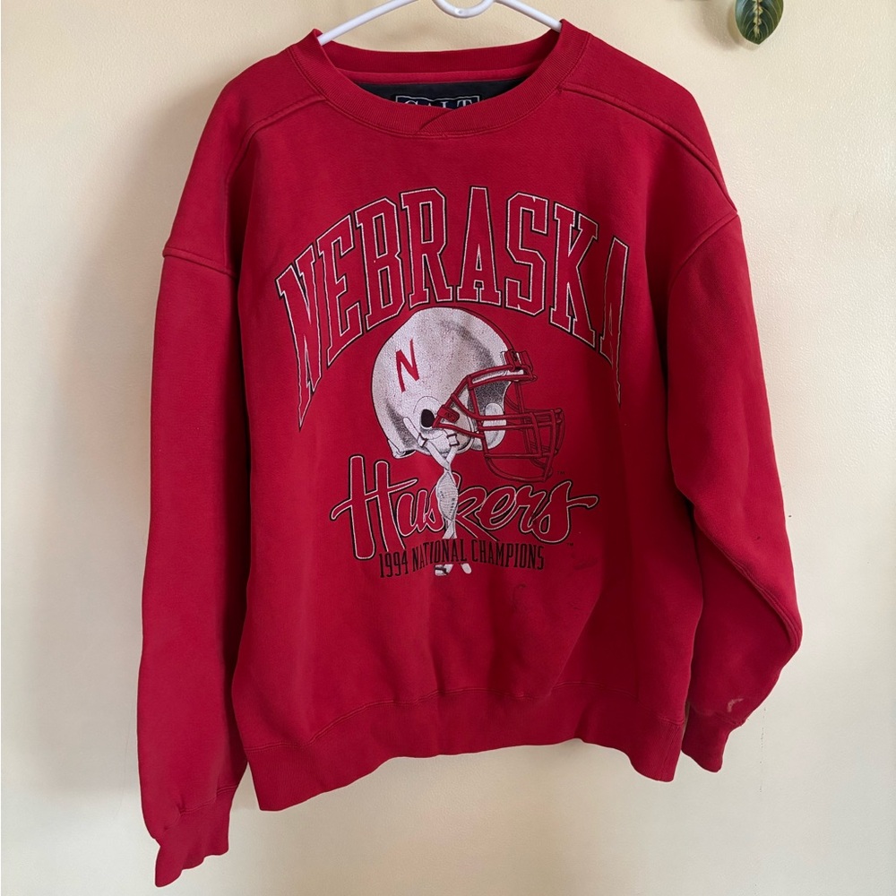 Vintage Nebraska Huskers Red Crewneck Sweatshirt